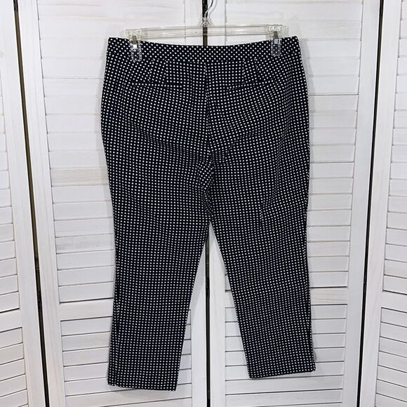 Talbots Chatham Crop Pants Size 10 Stretch Pull On Crop Polka Dot NWOT - Picture 5 of 11